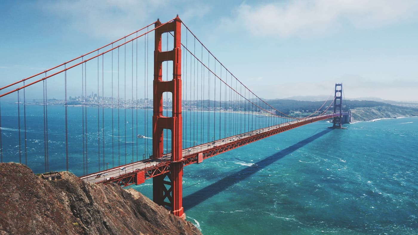 Golden Gate Bridge and the San Francisco skyline